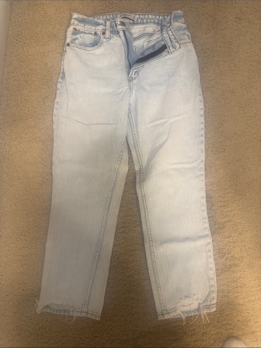 Abercrombie & Fitch Light Blue High-Rise Mom Jeans